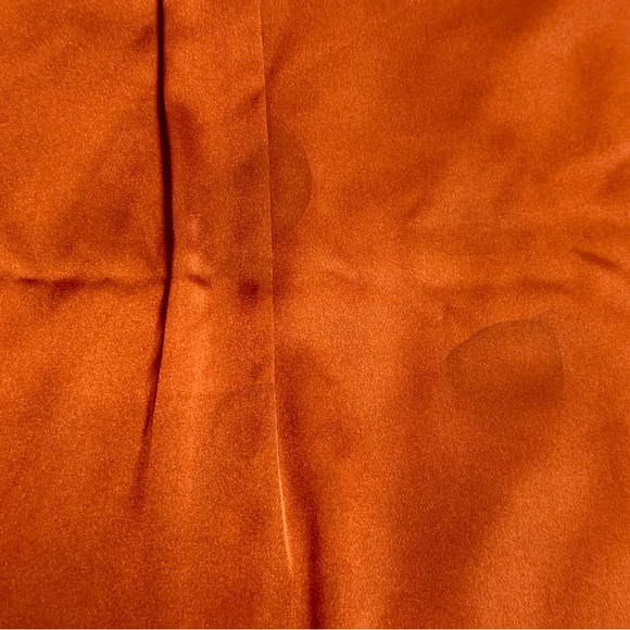 NWT Rust satin stretch blouse by Banana Republic - Size L Petite - Picture 8 of 10